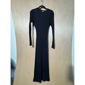 abigail black hybrid long sleeve midi dress nazyfarnoosh on LTK